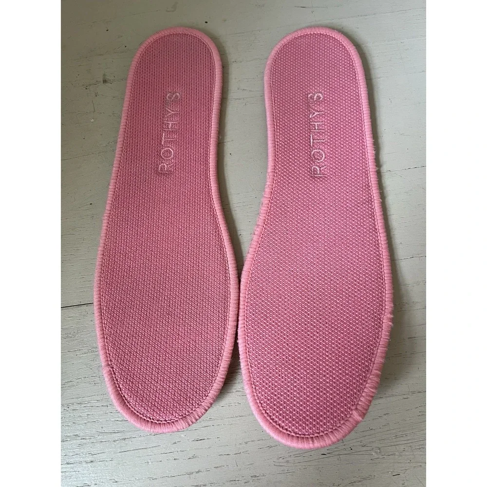 Rothy's Riviera Women's Slip-On Shoes, Size 9, Blue White Pinstripe Sneaker